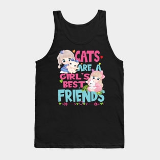 Cats Are A Girls Best Friend - Cat Lover Cat Owner Funny For Any Cat Breed Tank Top